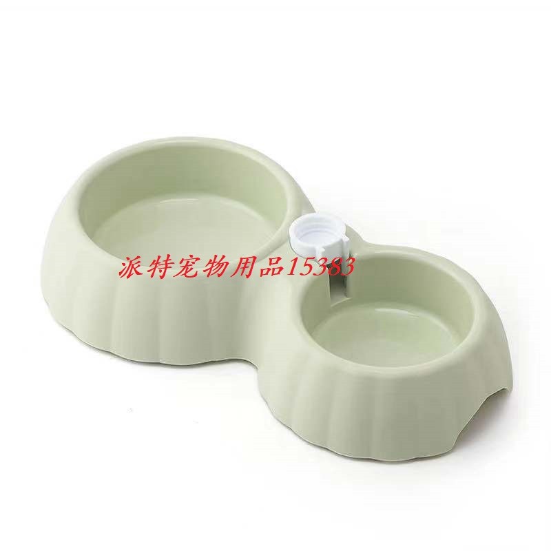 宠物用品猫狗塑料碗 狗狗南瓜碗 带饮水器狗碗食盆 食具详情图3