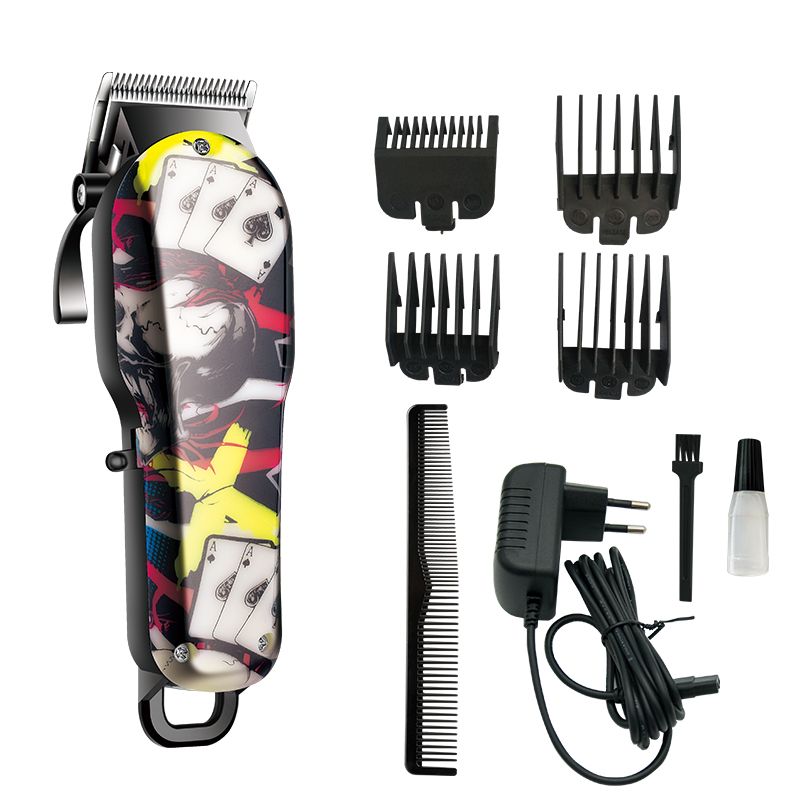DALING-1160 Hair clipper, retro oil head, engraved electric clipper, hair shaving, electric clipper, hair cutting, shaving head, zero blade head, special for hair salons, graffiti style, retro color block, wholesale for export Application Scenario