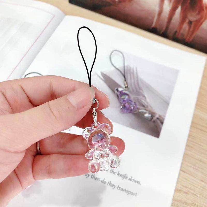 Acrylic transparent Bear phone chain series mixed 10