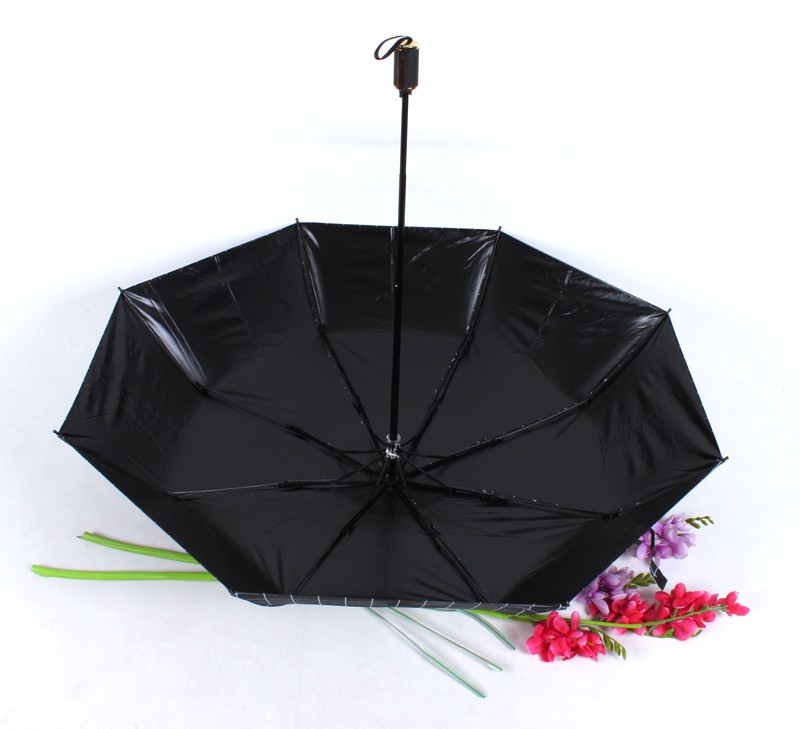 三折格子休闲商务伞详情图1