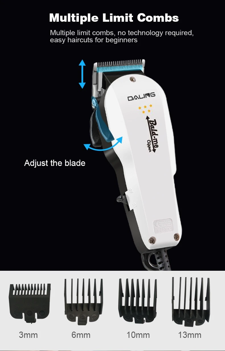 DALING-1126 Hair Salon High-power hair clippers, wired power clippers, adult hair razors, plug-in wire-powered shaving clippers, cross-border wholesale detail image 6