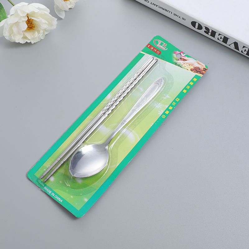 Factory direct sales of stainless steel spoons and chopsticks wholesale two-yuan store supply, practical and quality product recommendations