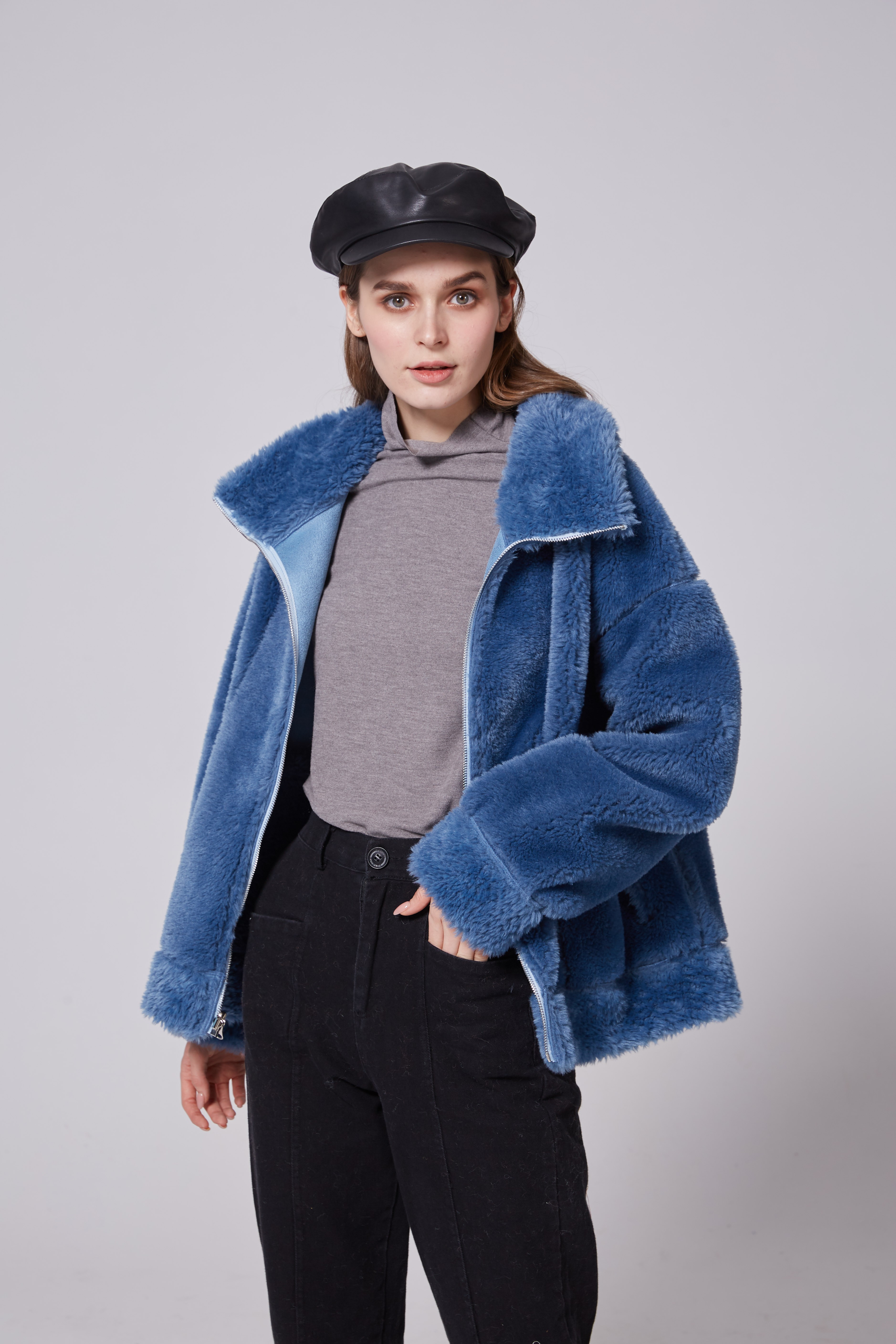 The best-selling fashionable and casual women's clothing faux fur short jacket in 2021 detail image 6