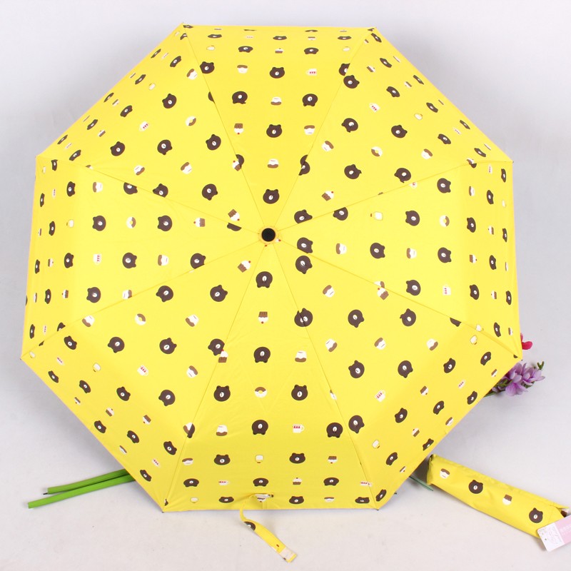 Cartoon bear 30% off fully automatic sunshade UV umbrella detail image 6