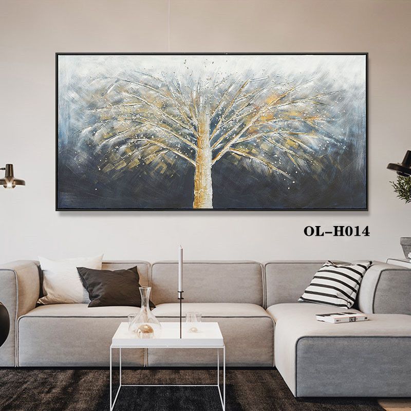Modern Jet Painting Living Room Decorative Painting Horizontal Version Atmospheric Simple Sofa Background Wall Hanging Painting Bedroom Superimposed Creative Mural Hotel Application Scenario