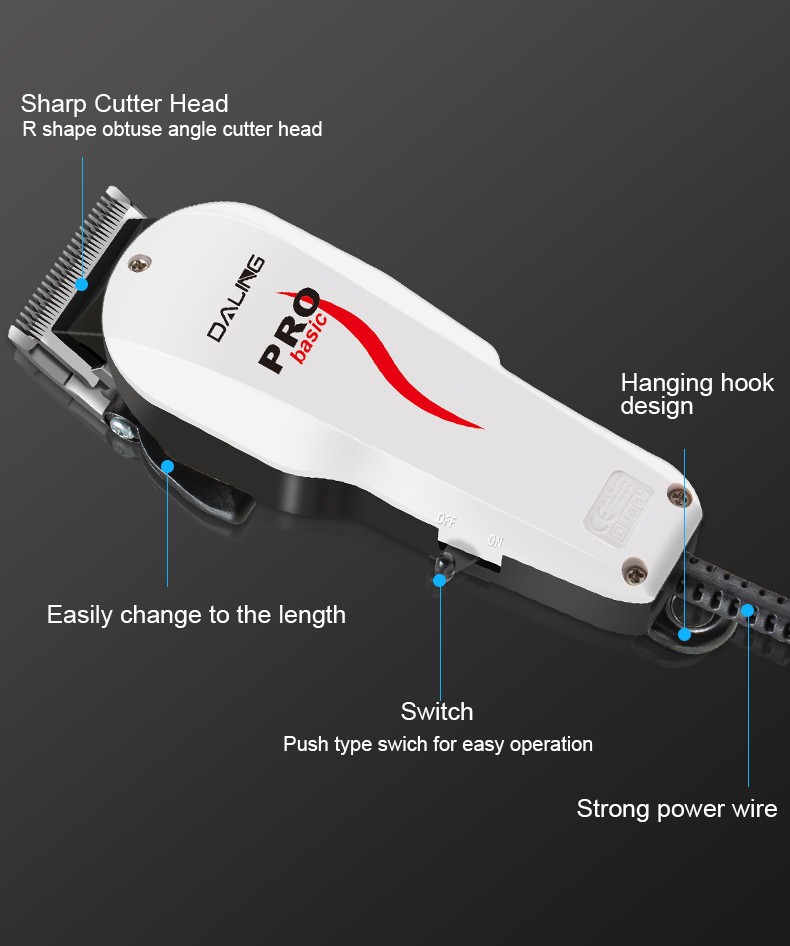DALING-1110 Electric clipper with wire, Hair clipper, silent hairdressing tool, Children's electric hair clipper, household plug-in hair clipper, hair clipper, wholesale for foreign trade detail image 9