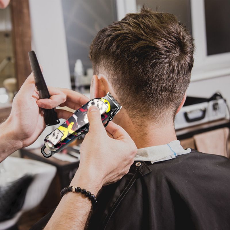 DALING-1160 Hair clipper, retro oil head, engraved electric clipper, hair shaving, electric clipper, hair cutting, shaving head, zero blade head, special for hair salons, graffiti style, retro color block, wholesale for export details Picture