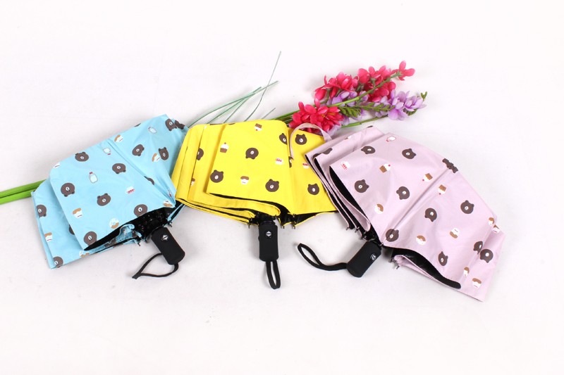 Cartoon bear 30% off fully automatic sunshade UV umbrella detail image 2