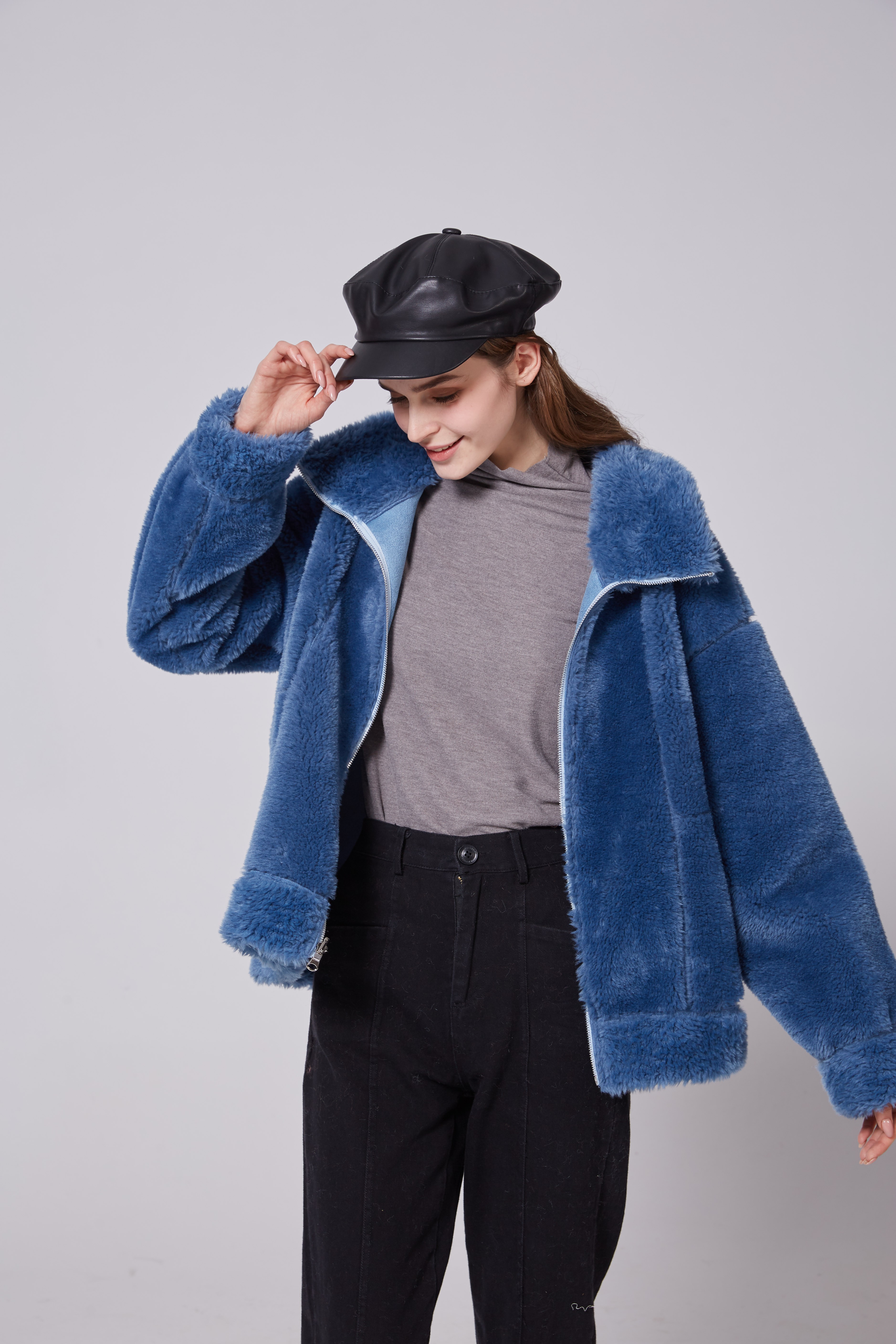 The best-selling fashionable and casual women's clothing faux fur short jacket in 2021 detail image 7