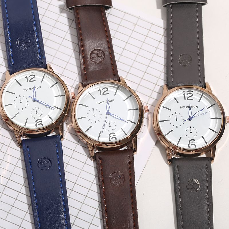 Wholesale of new Korean version men's waterproof business quartz watch, business simple leather strap sports fashion watch Application Scenario