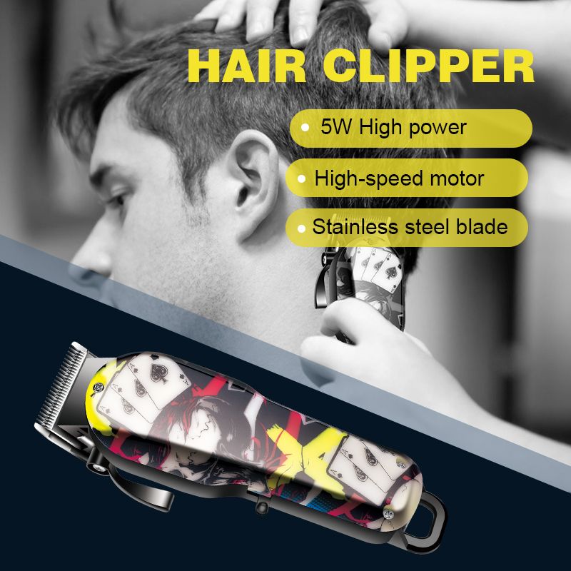 DALING-1160 Hair clipper, retro oil head, engraved electric clipper, hair shaving, electric clipper, hair cutting, shaving head, zero blade head, special for hair salons, graffiti style, retro color block, wholesale for export