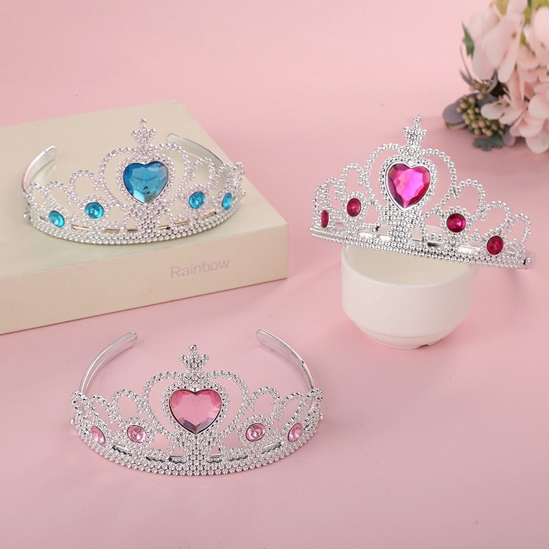 Heart-shaped set, regular crown, Korean-style crown wreath, medium-sized crown hat, little girl crown