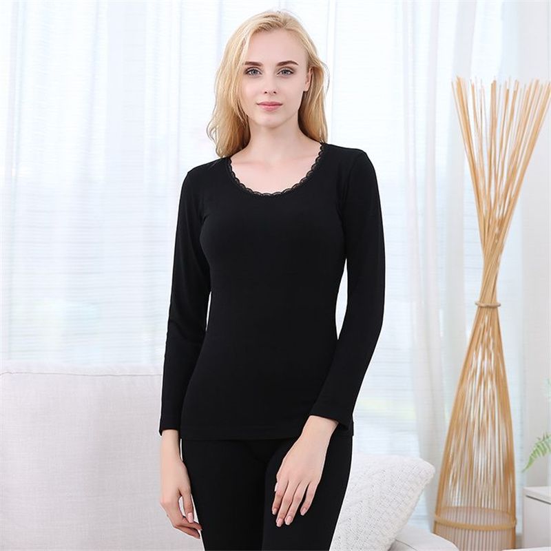 Yiwu Quality Body Shaping and thermal Underwear set, slimming and figure-hugging jacquard women's mid-thick base layer thermal underwear and long Johns 10