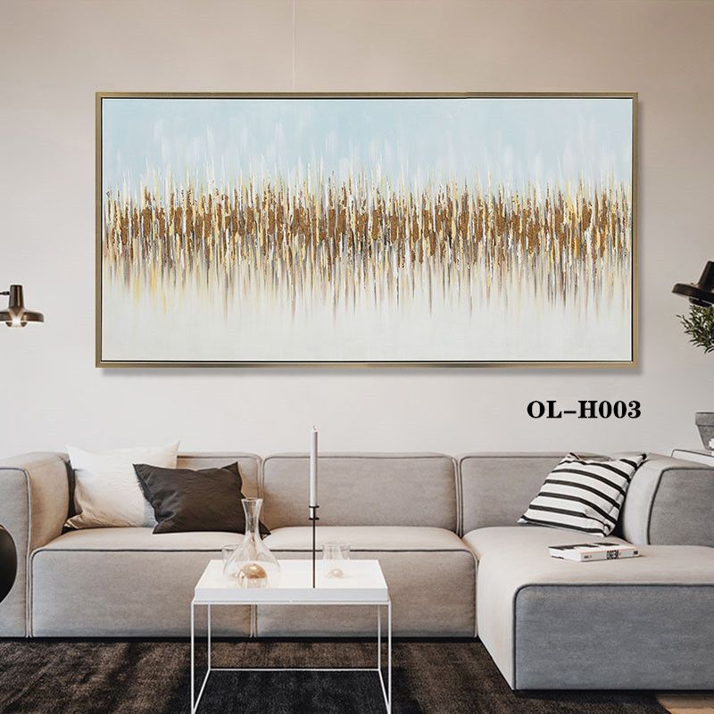 Bedroom Decoration Painting Main Bed Head Hanging Painting Modern Simple Banner Hotel Room Warm Background Wall Painting Spray Painting Semi-Hand-Painted Specification drawing