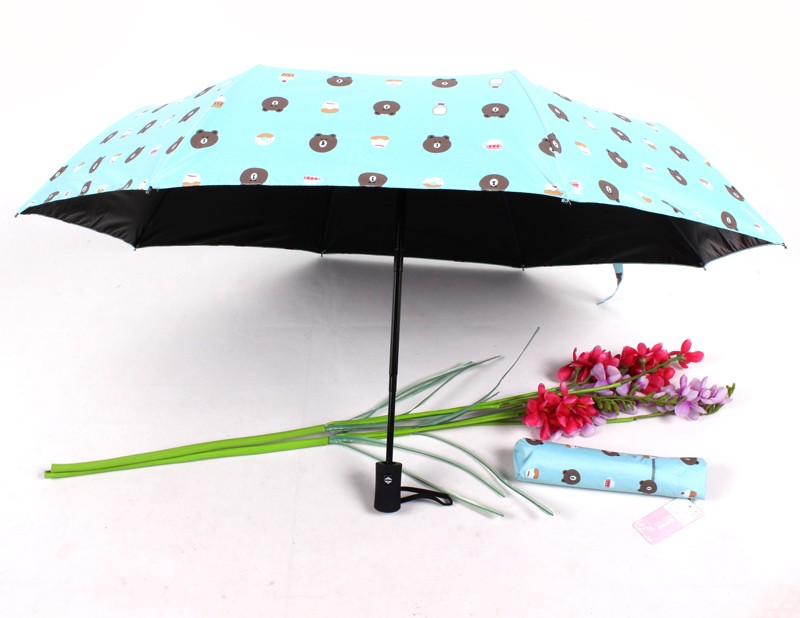 Cartoon bear 30% off fully automatic sunshade UV umbrella detail image 4