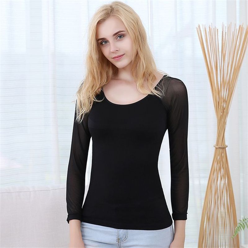 Body Thermal Underwear Set Slim-Fit Jacquard Women's Medium Thick Base Long Underwear 68