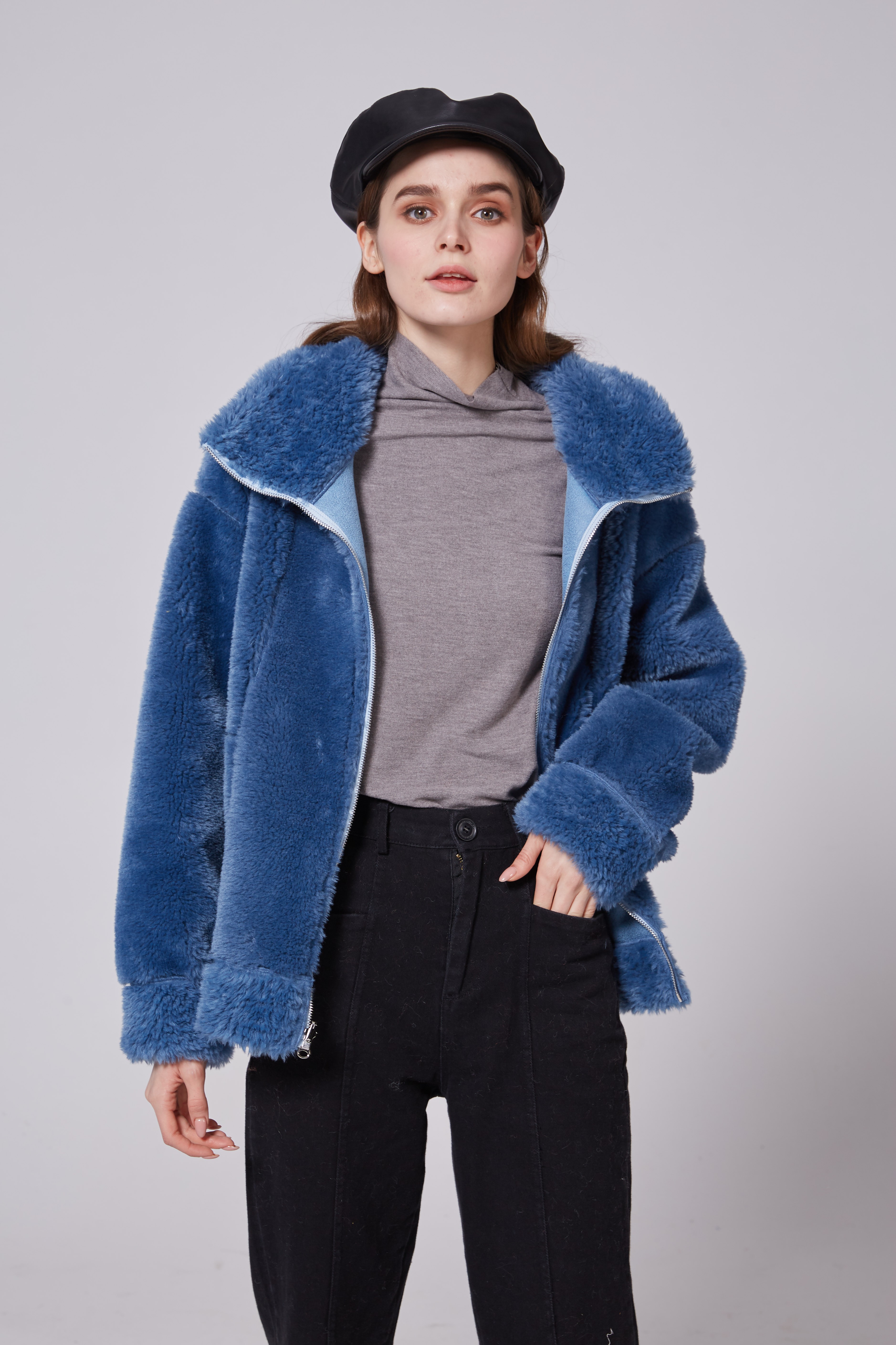 The best-selling fashionable and casual women's clothing faux fur short jacket in 2021 detail image 1