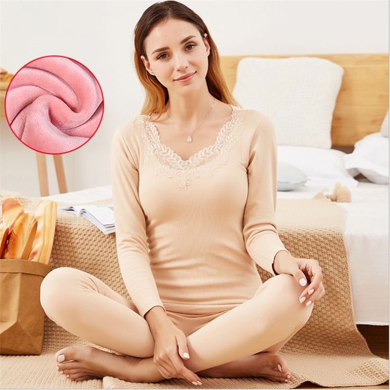 Yiwu Quality Body Shaping and thermal Underwear set, slimming and figure-hugging jacquard mid-thick base layer for women, long Johns 21
