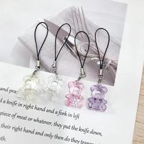 Acrylic transparent Bear phone chain series mixed 3