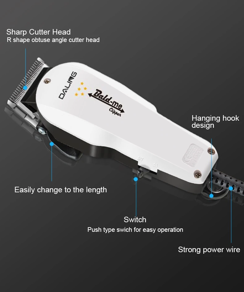 DALING-1126 Hair Salon High-power hair clippers, wired power clippers, adult hair razors, plug-in wire-powered shaving clippers, cross-border wholesale detail image 9