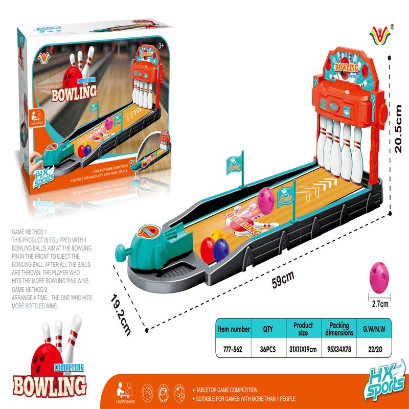 儿童竞技游戏桌面5瓶保龄球单人游戏777-562