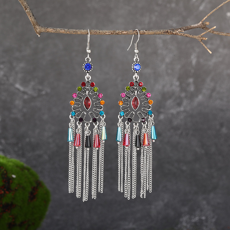 Fashionable, stylish, versatile and elegant Chinese-style chain earrings 66