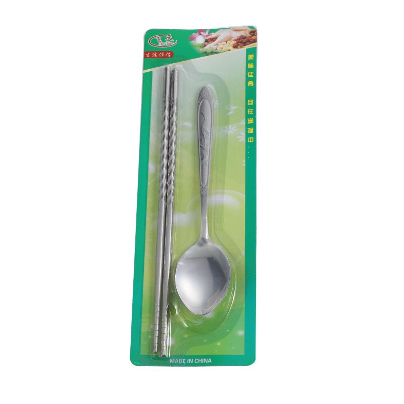 Factory direct sales of stainless steel spoons and chopsticks wholesale two-yuan store supply, practical and quality product recommendations details Picture