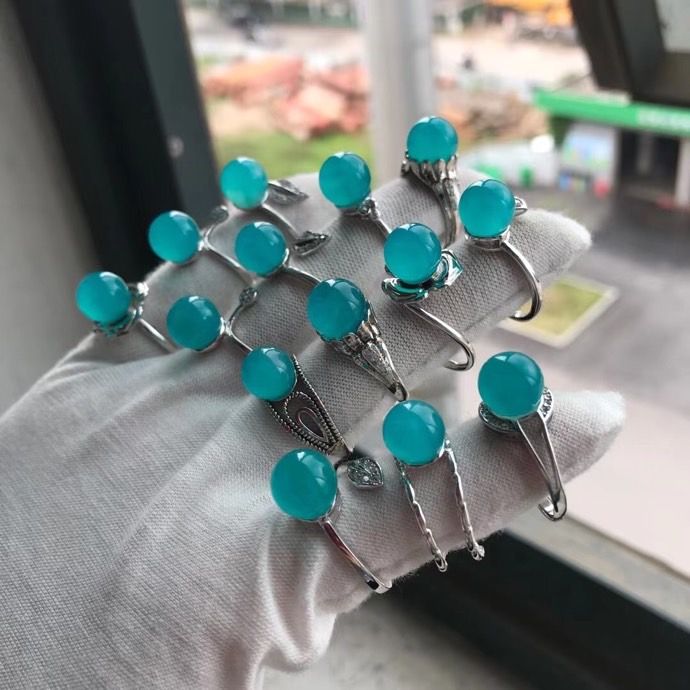 Bright crystal jewelry, natural 925 silver Tianhe stone ring, simple and elegant open ring Application Scenario