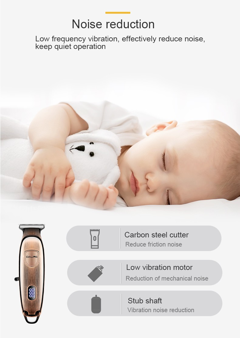 DALING-1212 hair clippers, professional adult and children's electric hair clippers, baby hair clippers, hair clippers, tools, washable blade heads, LED display, wholesale for export detail image 9