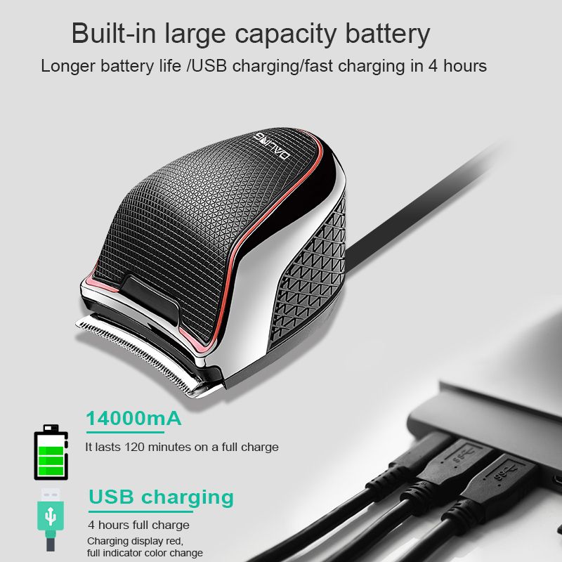 DALING-1208 Self-service Hair Clipper, a perfect tool for shaving short heads, a self-service hair clipper, cross-border wholesale, electric hair shaver, hair clipper, electric hair clipper, men's hair cutting details Picture