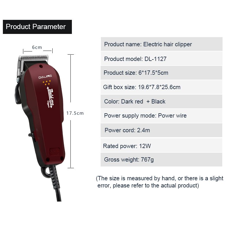 DALING-1127 Electric Hair Clipper with wire, Hair clipper, children's electric hair clipper, household plug-in hair clipper, silent hair clipper, wholesale for export Application Scenario