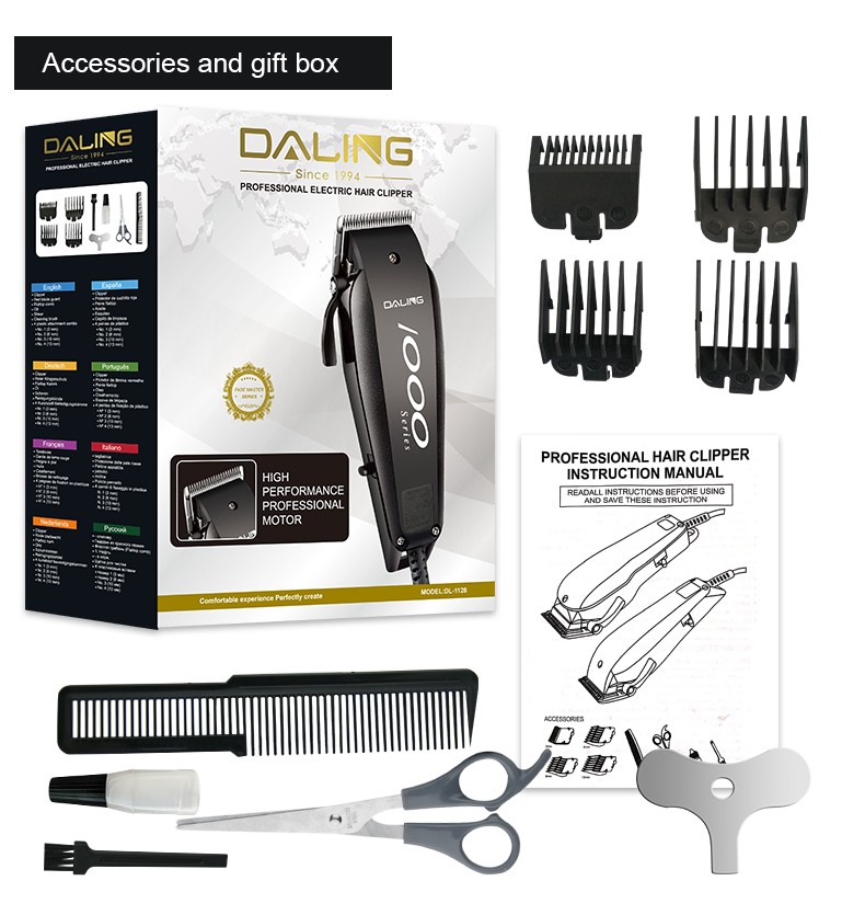 DALING-1128 Hairdresser with wire, professional electric clipper, household children's electric clipper, adult and baby razor, wholesale for foreign trade detail image 11