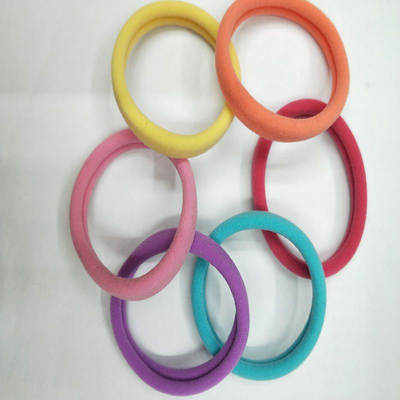 Color claro color caramelo elástico elástico elástico elástico vida diaria niñas cola de caballo trenzas corchetes de pelo tiara de pelo banda de cuero details Picture