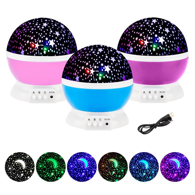 LED投影仪星月银河LED小夜灯儿童LED婴儿灯卧室旋转LED小夜灯 