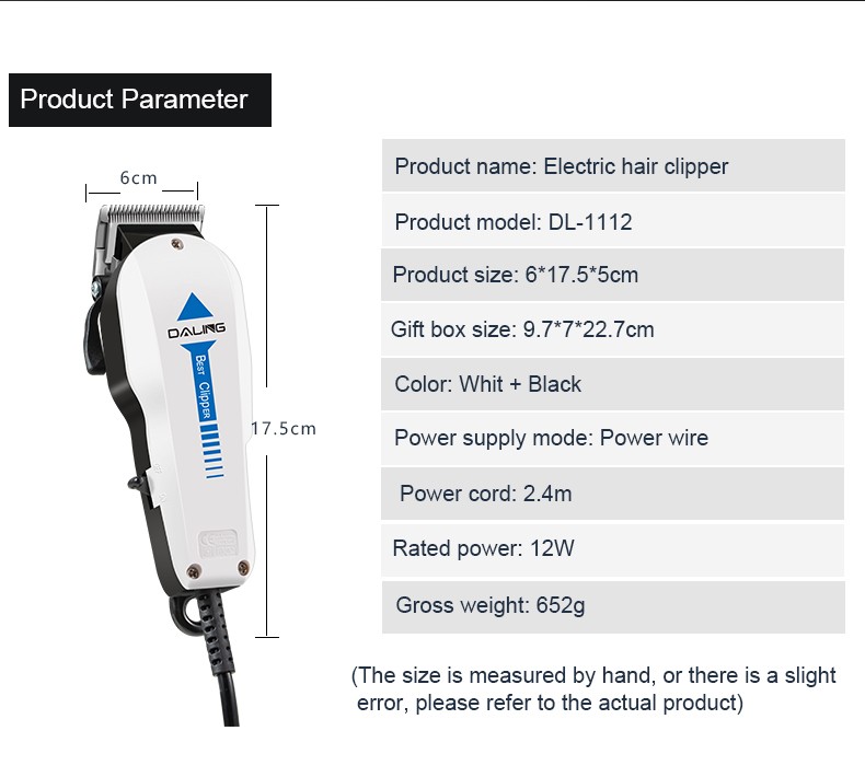 DALING-1112 Hair Clipper, electric hair clipper, Hairdressing scissors, electric hair clipper, Hair salon hair clipper, special wire electric hair clipper for barber shops detail image 10
