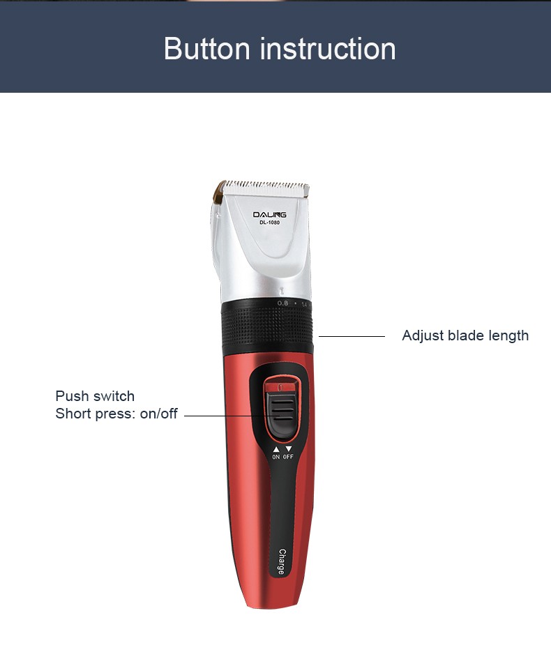 DALING-1080 Hair clipper, electric clipper, engraving oil head clipper, electric head shaving tool, engraving tool, free cloth, adult and children's clipper, trimming, whitening, wholesale for export, hairdressing detail image 11