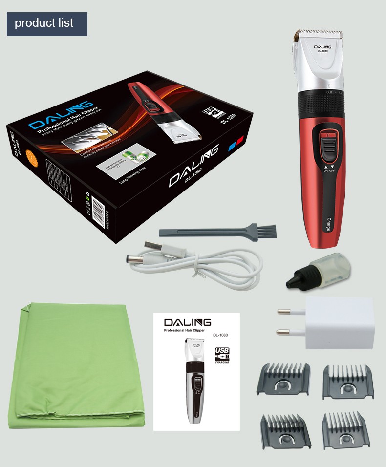 DALING-1080 Hair clipper, electric clipper, engraving oil head clipper, electric head shaving tool, engraving tool, free cloth, adult and children's clipper, trimming, whitening, wholesale for export, hairdressing detail image 13