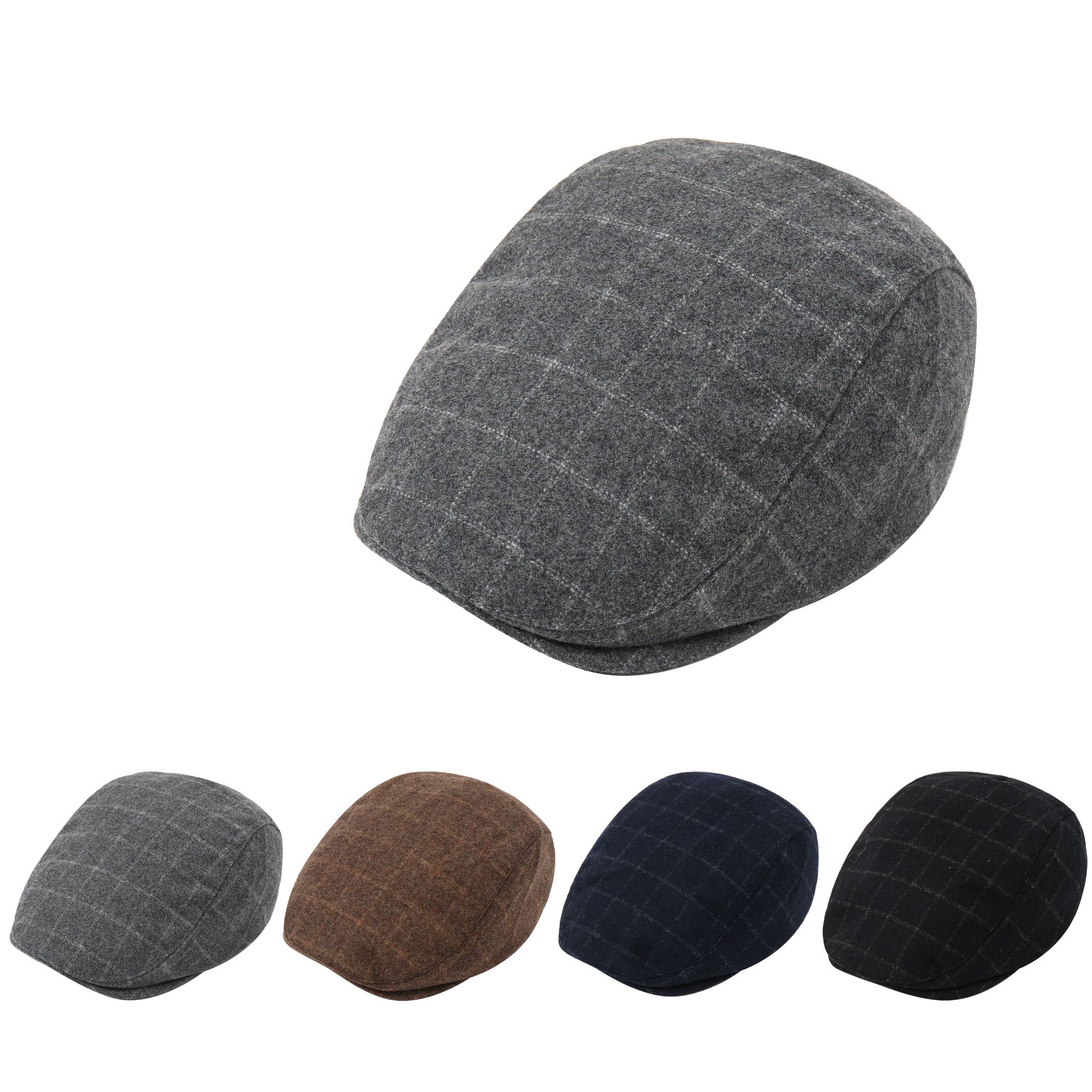 Two-piece set of hooded gloves for women, woolen beret, retro Japanese and British style, versatile newsboy cap full figure