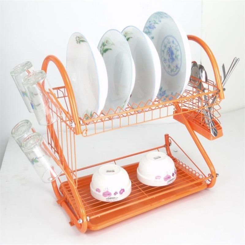 The two-layer S-shaped bowl stand is fully powder-coated