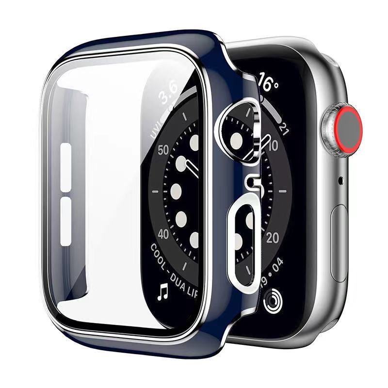 适用于iwatchSE/6代5/4/3保护壳苹果手表全包防摔钢化膜一体表壳