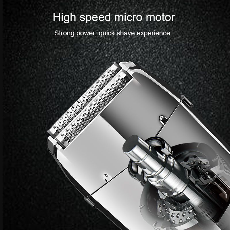 DALING-9040 two-in-one shaver, reciprocating electric rechargeable razor, multi-functional hair clipper, metal body, full-body washable, wholesale for export, two-in-one shaver and hair clipper Item Picture