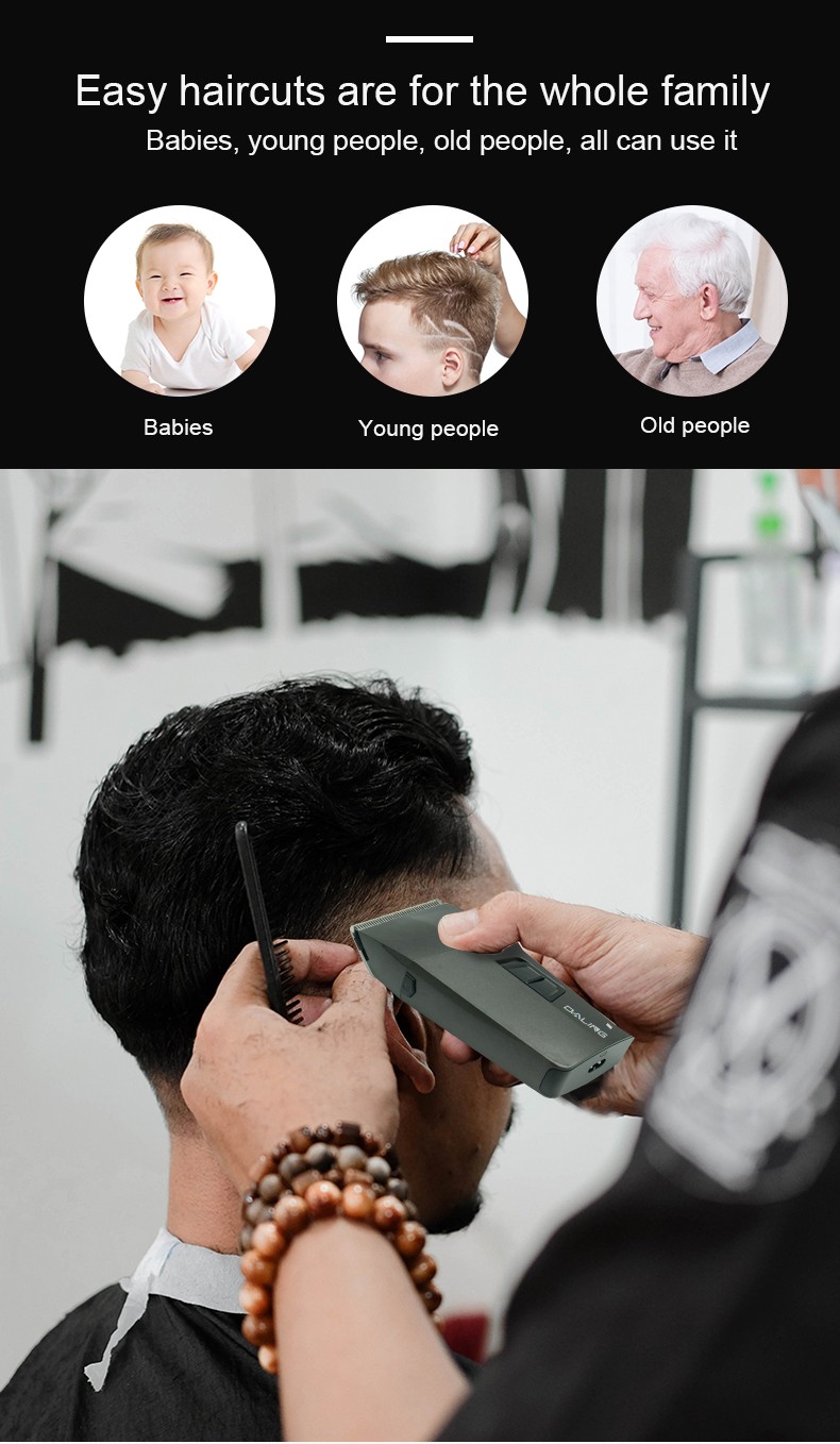 DALING-9040 two-in-one shaver, reciprocating electric rechargeable razor, multi-functional hair clipper, metal body, full-body washable, wholesale for export, two-in-one shaver and hair clipper detail image 8