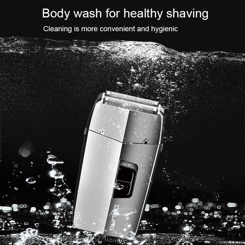 DALING-9040 two-in-one shaver, reciprocating electric rechargeable razor, multi-functional hair clipper, metal body, full-body washable, wholesale for export, two-in-one shaver and hair clipper Specification image