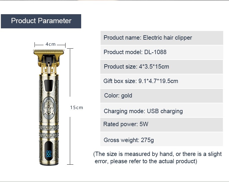 DALING-1088 Engraved Clipper, Hair Clipper, electric hair clipper, oil head engraving, trimming, blank space, hair cutting tool, hair clipper, shaving head, adult and children's electric clipper, wholesale for export detail image 13