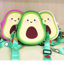 New stereo small avocado silicone bag children's change card bag cosmetics cross-body bag children's backpack student backpack silicone backpack.