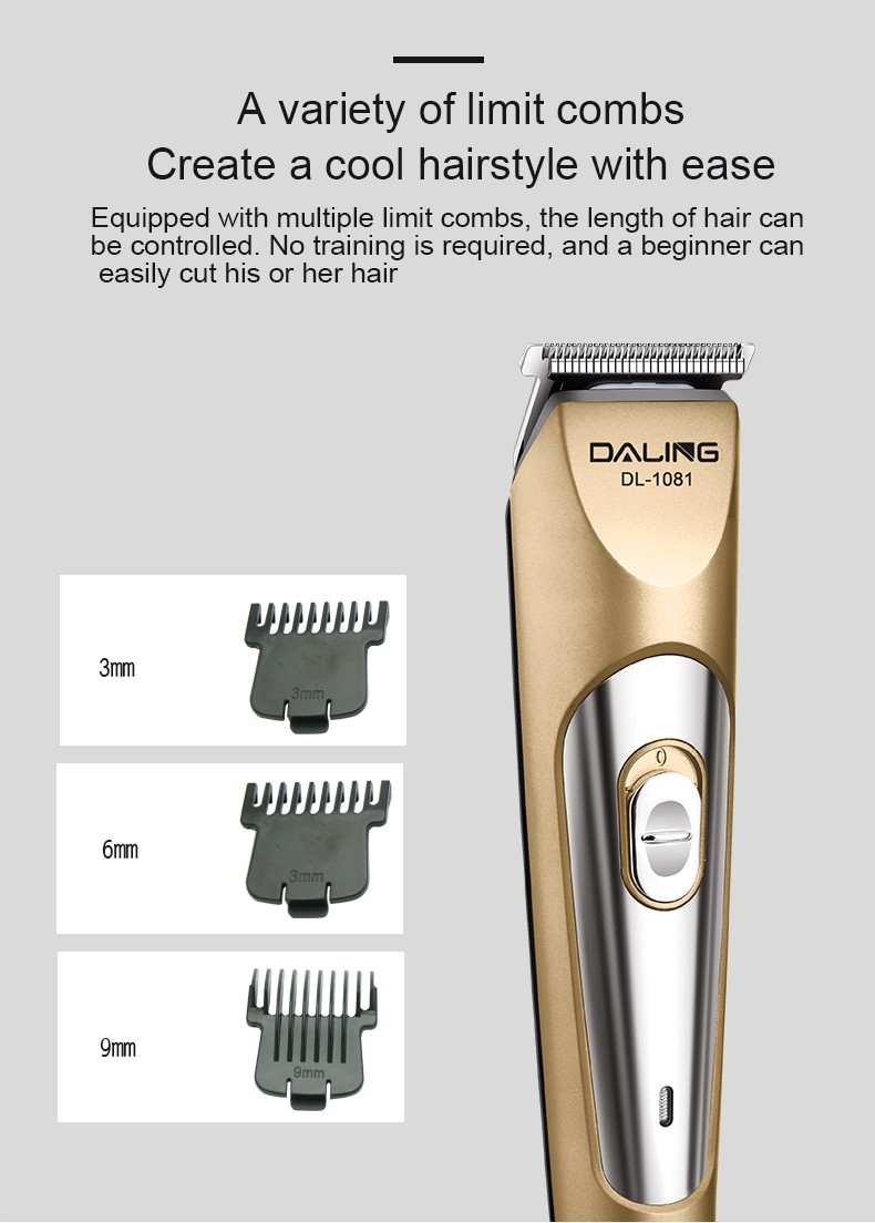 DALING-1081 Hair clipper, electric clipper, engraving, oil head clipper, clipper, trimming, whitening, electric hair head magic tool, engraving and carving tools, children's hair cutting, wholesale for export detail image 8