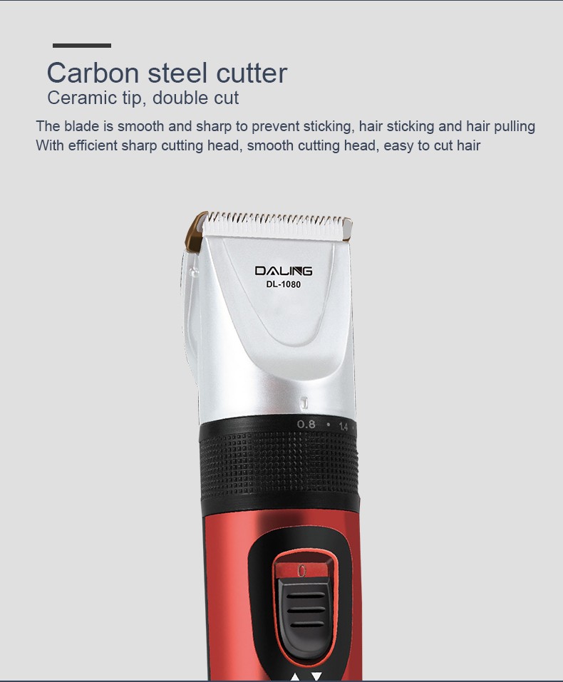 DALING-1080 Hair clipper, electric clipper, engraving oil head clipper, electric head shaving tool, engraving tool, free cloth, adult and children's clipper, trimming, whitening, wholesale for export, hairdressing detail image 4