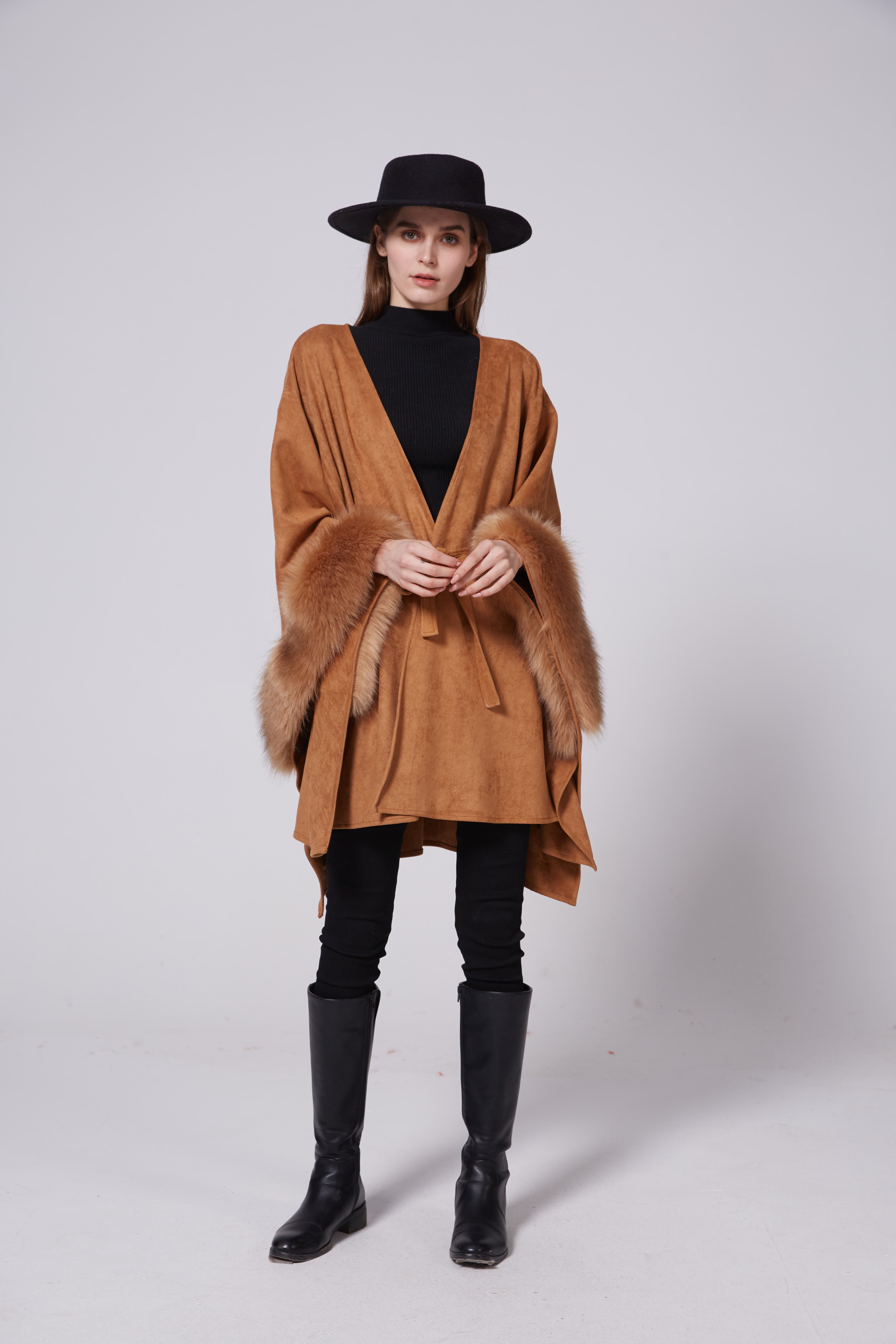 A trendy and fashionable casual women's shawl made of suede fur in 2021 detail image 1