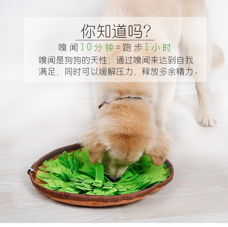 亚马逊款宠物嗅闻垫子 防噎食藏食训练狗狗玩具 慢食解压解闷垫子详情图1