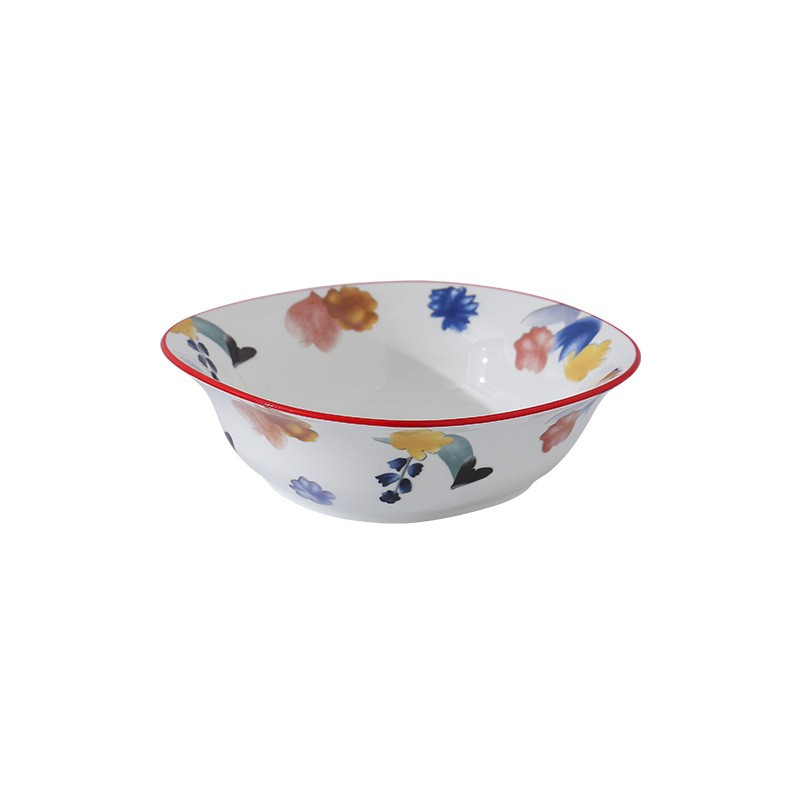 The "Manhua Season" series of ceramic tableware, bowls and plates, restaurant and hotel household plates, Western cuisine steak plates, rice soup and noodle bowls detail image 15